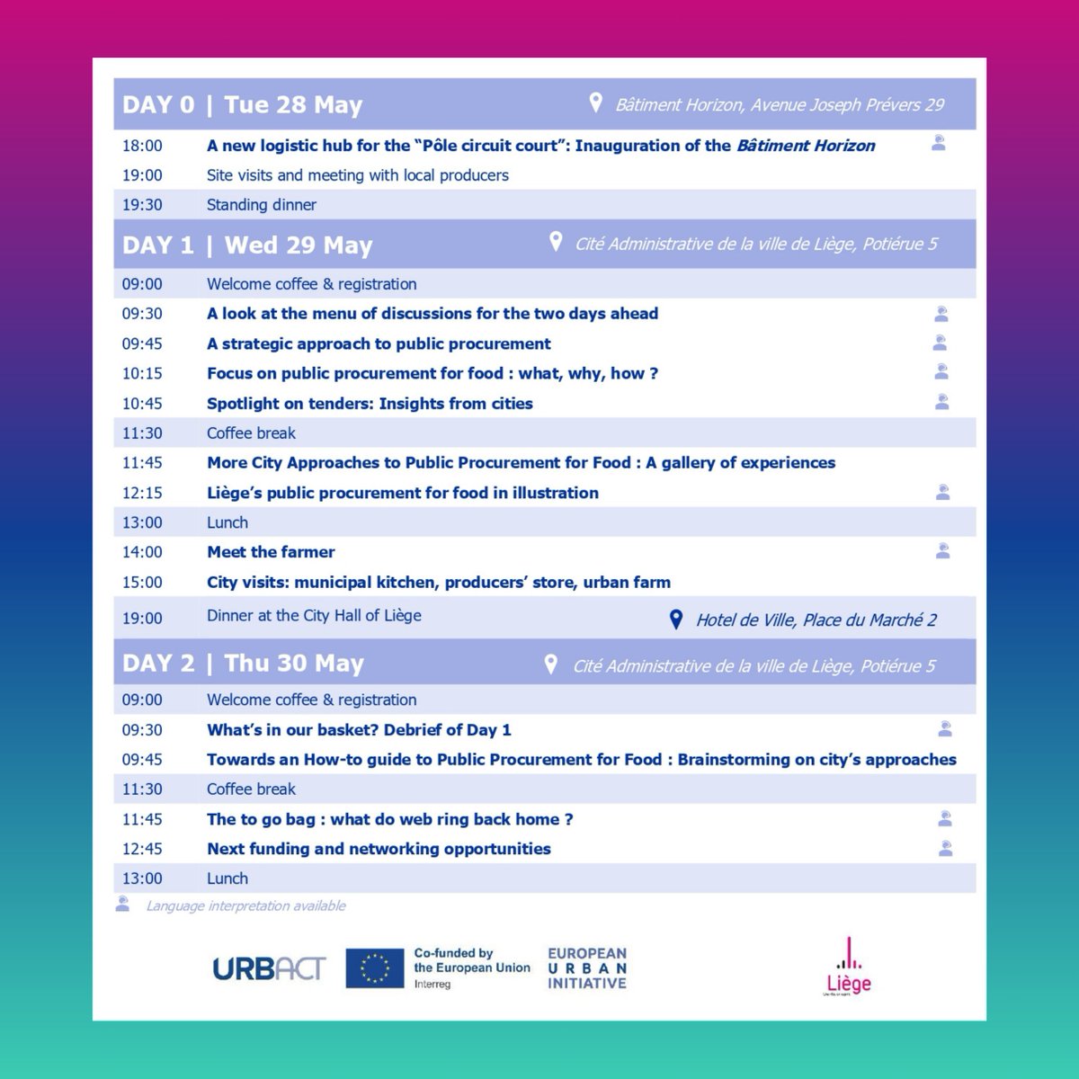 URBACT and the @EUI_Initiative are bringing the next #EUCityLabs to 🇧🇪 … 👀 Get to know @VilledeLiege's good practices for collective school catering through the @BCanteens#2 #URBACTtransfer! Register and join [u]s in Liège! 👉 bit.ly/43djKpd @ResiliaSolution