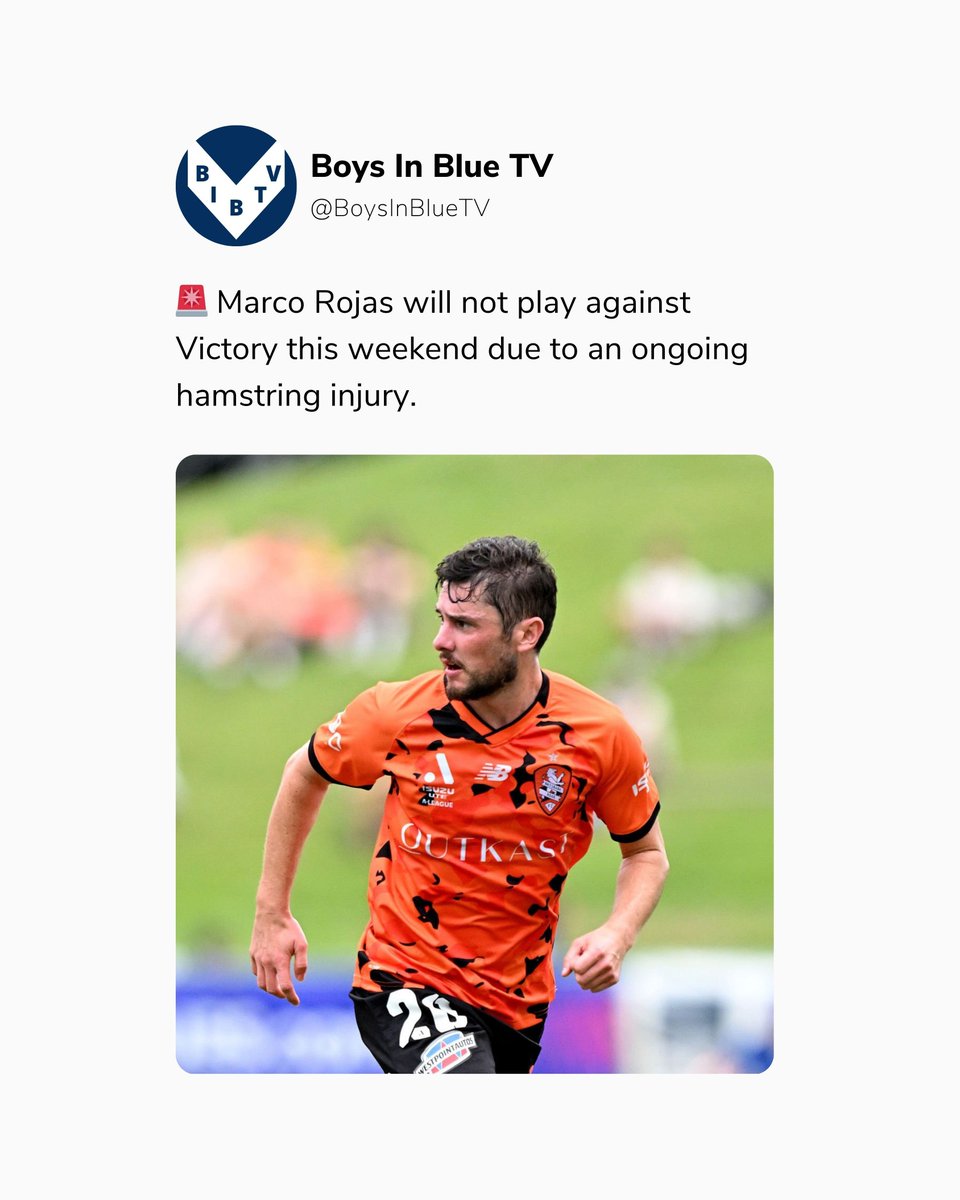 Marco out against Victory this weekend! Does this make a difference to the result in your opinion? #ALM #MVFC