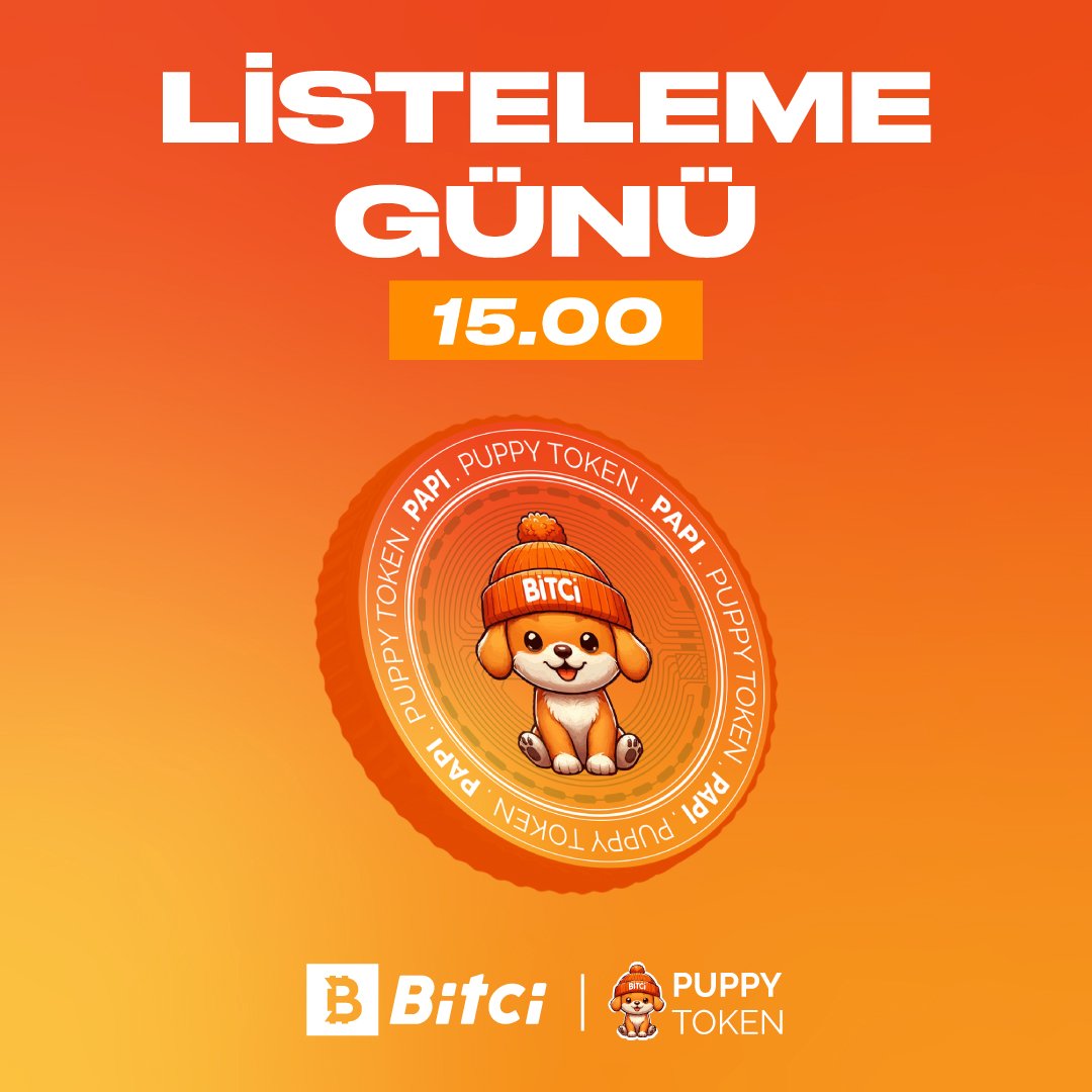 🐶 Bitci PEPE ve Bitci DOGE'nin ardından üçüncü Bitci Launchpool projesi olan ve #Solana ağında geliştirilen yeni meme token olan Puppy Token için listeleme günü!

📊 $PAPI alım-satım işlemleri 15.00'te başlıyor!