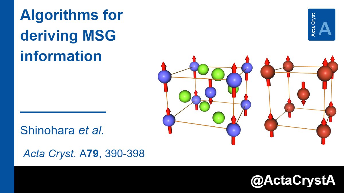 Wiley_Chemistry's tweet photo. Check out this paper in @ActaCrystA : Algorithms for magnetic symmetry operation search and identification of magnetic space group from magnetic crystal structure.
@univkyoto @IUCr #MagneticSpaceGroup #MagneticStructure
Read below. ⬇️
https://t.co/J0FKAh6eyn https://t.co/v0X1BJsKIh