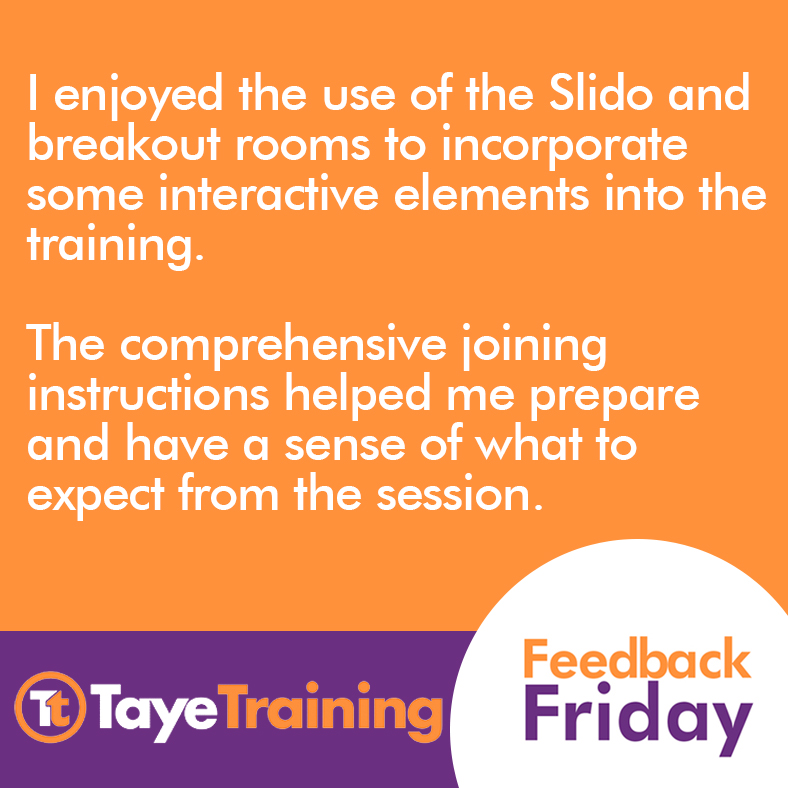 How do you keep your training interactive and engaging when delivering online?  

Check out our website for resources ow.ly/Rp5q50LUkzP  

#FeedbackFriday #Training4Influence #CriminalJustice #Socialcare #Charity #Safeguarding #Training #Onlinelearning #Strongertogether