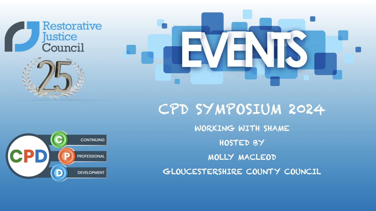 It’s the final day of our CPD Symposium and we’re ending the week with a session on Working with Shame delivered by @MollyCMacleod from Gloustershire County Council. We’re looking forward to learning from Molly this morning!