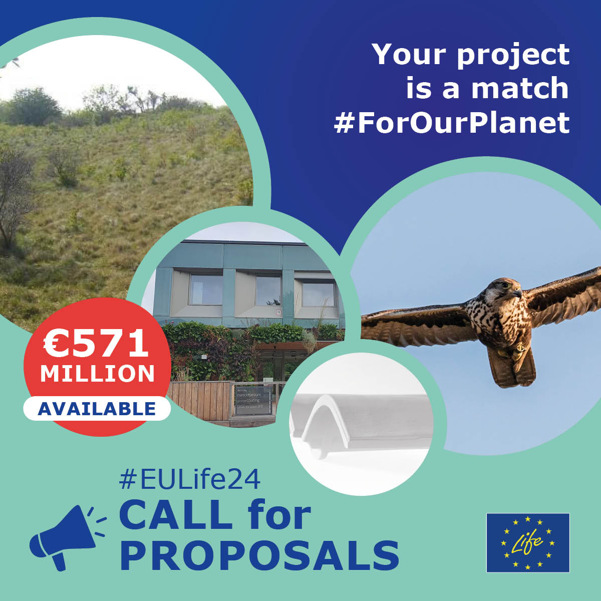 The little things that we can do. That's what will make the big difference #ForOurPlanet! We have launched the #EULife24 Call with €571 million for #LIFEprojects on: 🐋#Nature 🌍 #CircularEconomy ⛈️#ClimateAction 💡Clean #EnergyTransition ✏️europa.eu/!nHJnY4
