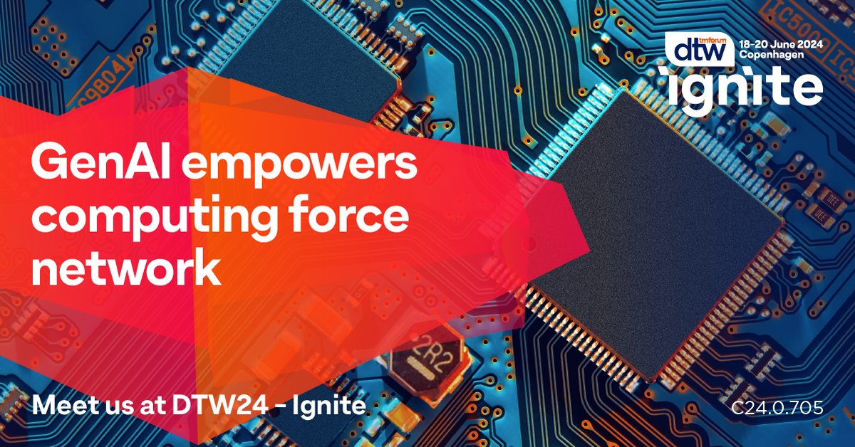 This #Catalyst will bridge the gap between users & computing resources, enhancing #CX & NPS through the use of #GenAI to match customer intent with services. Meet the project team at #DTW24 - #Ignite from 18-20 June in CPH: ow.ly/pvht50Rha8i #Technology #Telecommunications