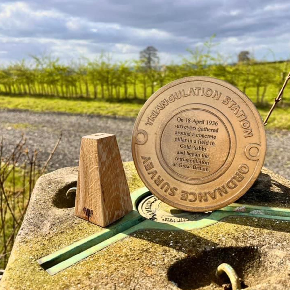 OrdnanceSurvey's tweet photo. Caren completed her mission to visit all 51 trigs in Northamptonshire in 51 days between January and March this year, raising awareness and funds for Papyrus Young Suicide Prevention 👏 #TrigWeek https://t.co/UP94PjiFaB