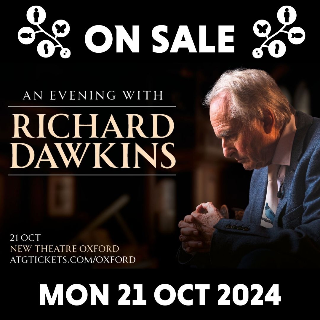 🦋ON SALE🦋 Settle in for an unforgettable evening with Richard Dawkins, the world-renowned evolutionary biologist, author, and public intellectual, as he promises an evening of wisdom and insight! Tickets are now on sale🍃. 🎟️ atgtix.co/4aUWiiZ 🗓️ Mon 21 Oct 2024