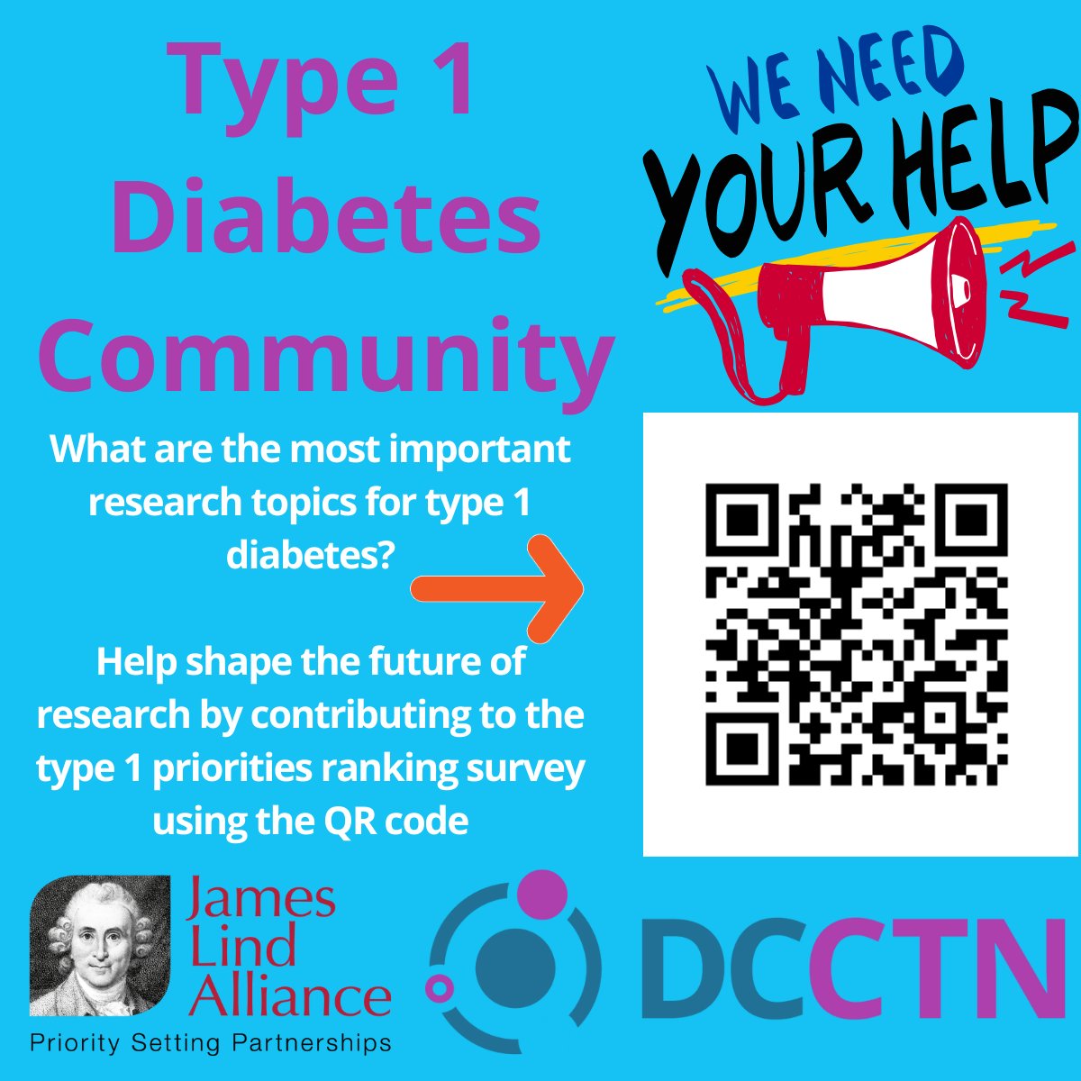 Can you help decide the important questions that should be answered by research to improve the wellbeing of people and families impacted by type 1 diabetes? Find out more and complete the survey here: loom.ly/zBSa8Lw