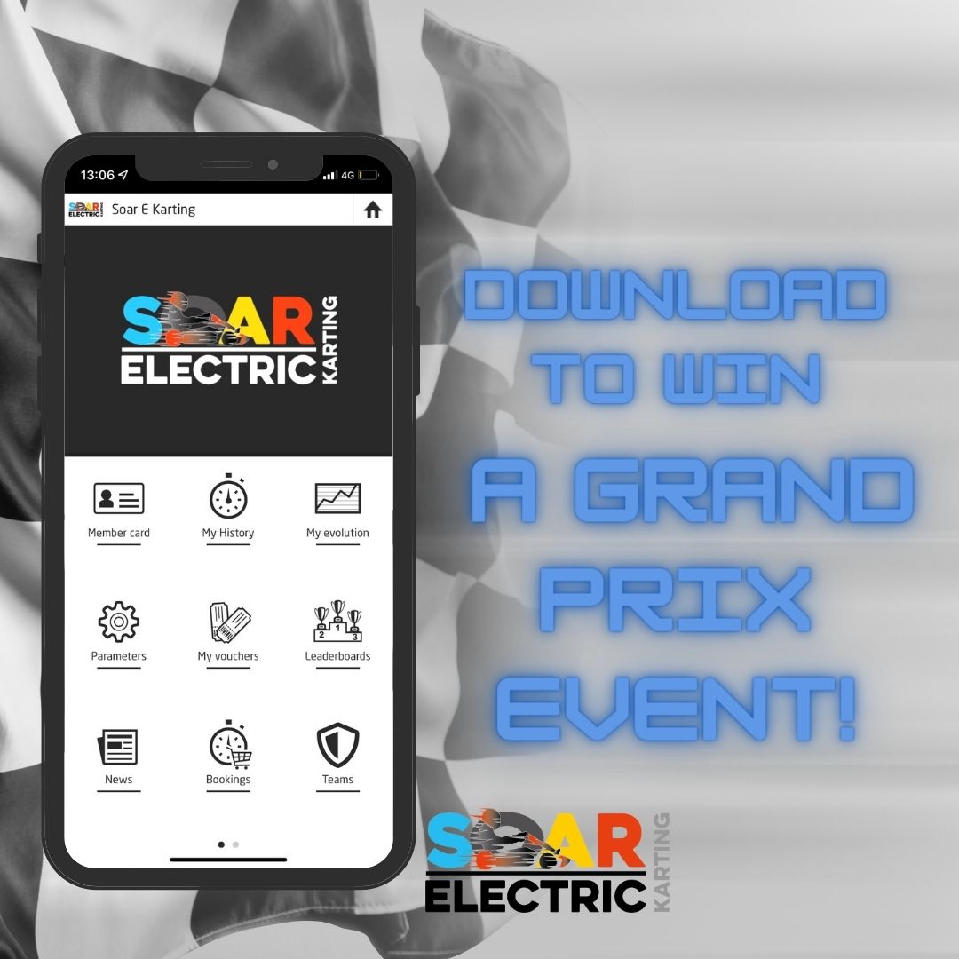 soarekarting's tweet photo. Download our brand new app before  30th April, 2024, and you'll automatically be entered into our prize draw. One lucky winner will score an epic Grand Prix event for them and up to 10 guests, valued at £425!

📲 Available now on the App Store or Google Play Store.

#SOARApp https://t.co/te5xPpusV2