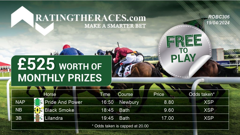 My #RTRNaps are: Pride And Power @ 16:50 Black Smoke @ 18:45 Lilandra @ 19:45 Sponsored by @RatingTheRaces - Enter for FREE here: bit.ly/NapCompFreeEnt…