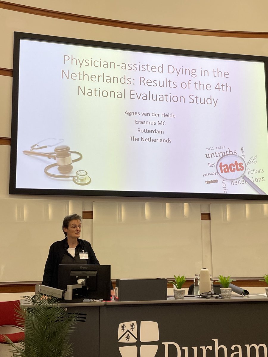 A fabulous speaker to start the day: Prof Agnes van der Heide talking about the National Evaluation study of physician assisted dying in the Netherlands