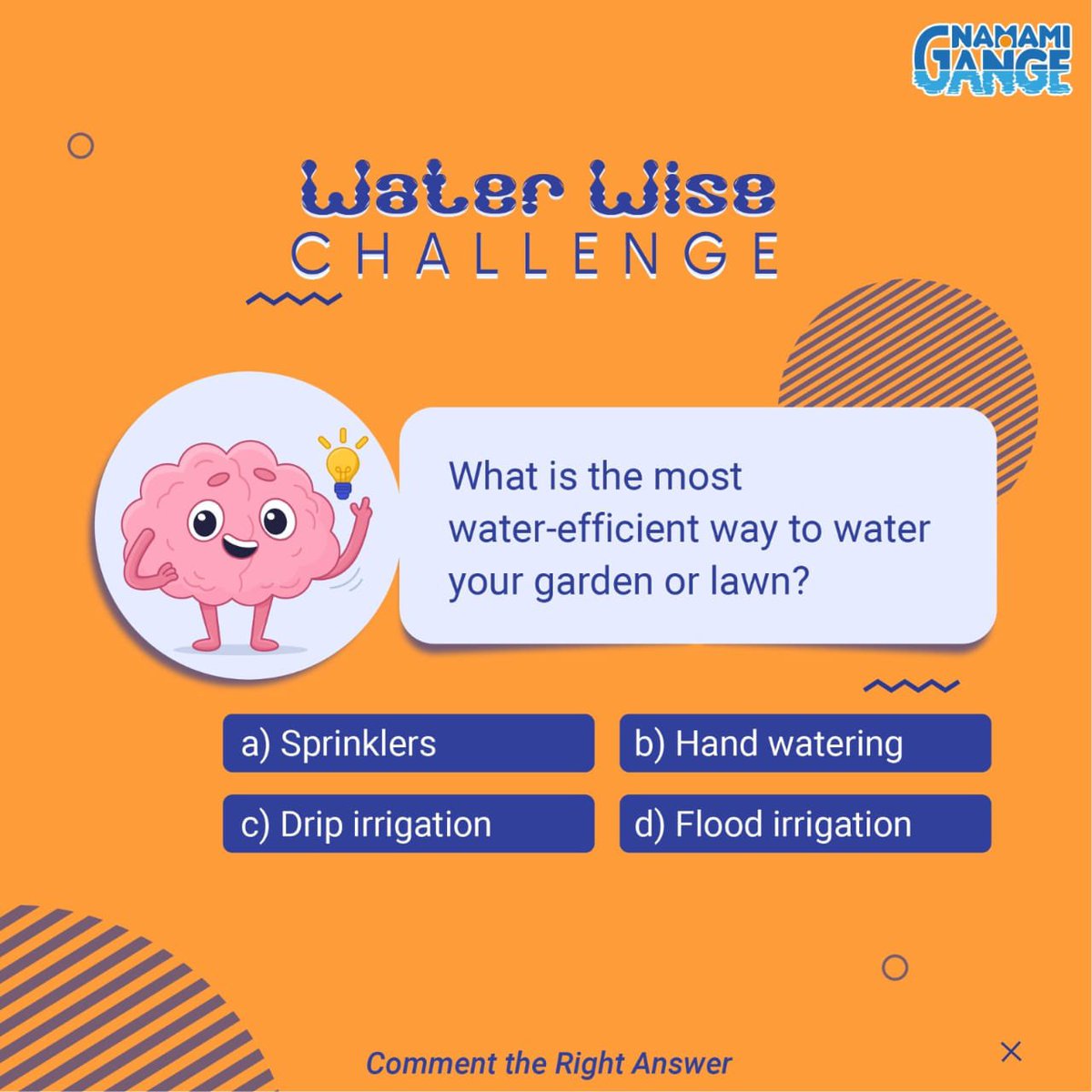 #WaterWiseChallenge

Let's conserve for a better tomorrow.

Test yourself with our quiz and see if you're right!

Tell us your answer in the comment section.

#WaterConservation #EnvironmentalAwareness #TestYourKnowledge
#QuizTime
#NamamiGange