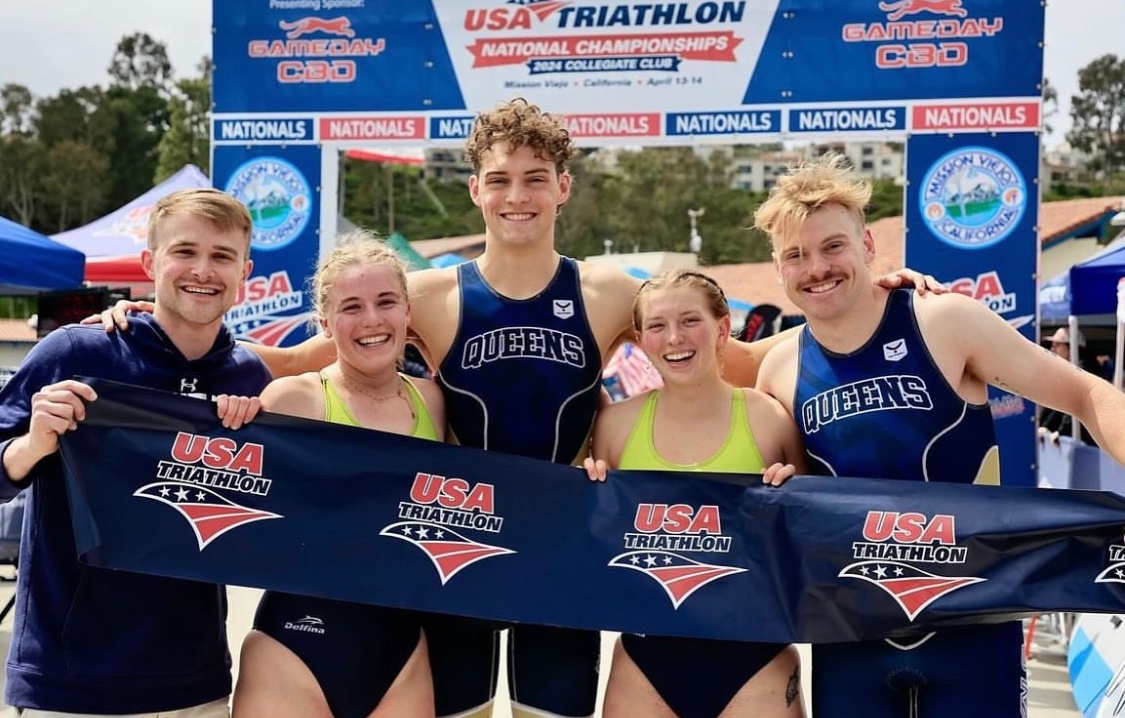 Huge congratulations to our Queens Triathlon team for clinching their victory at the USA Triathlon National Club Championship!  They finished first for the men and second for the women, securing the coveted first-place overall team title. #QUeenCity #RoyalsRise #CLT