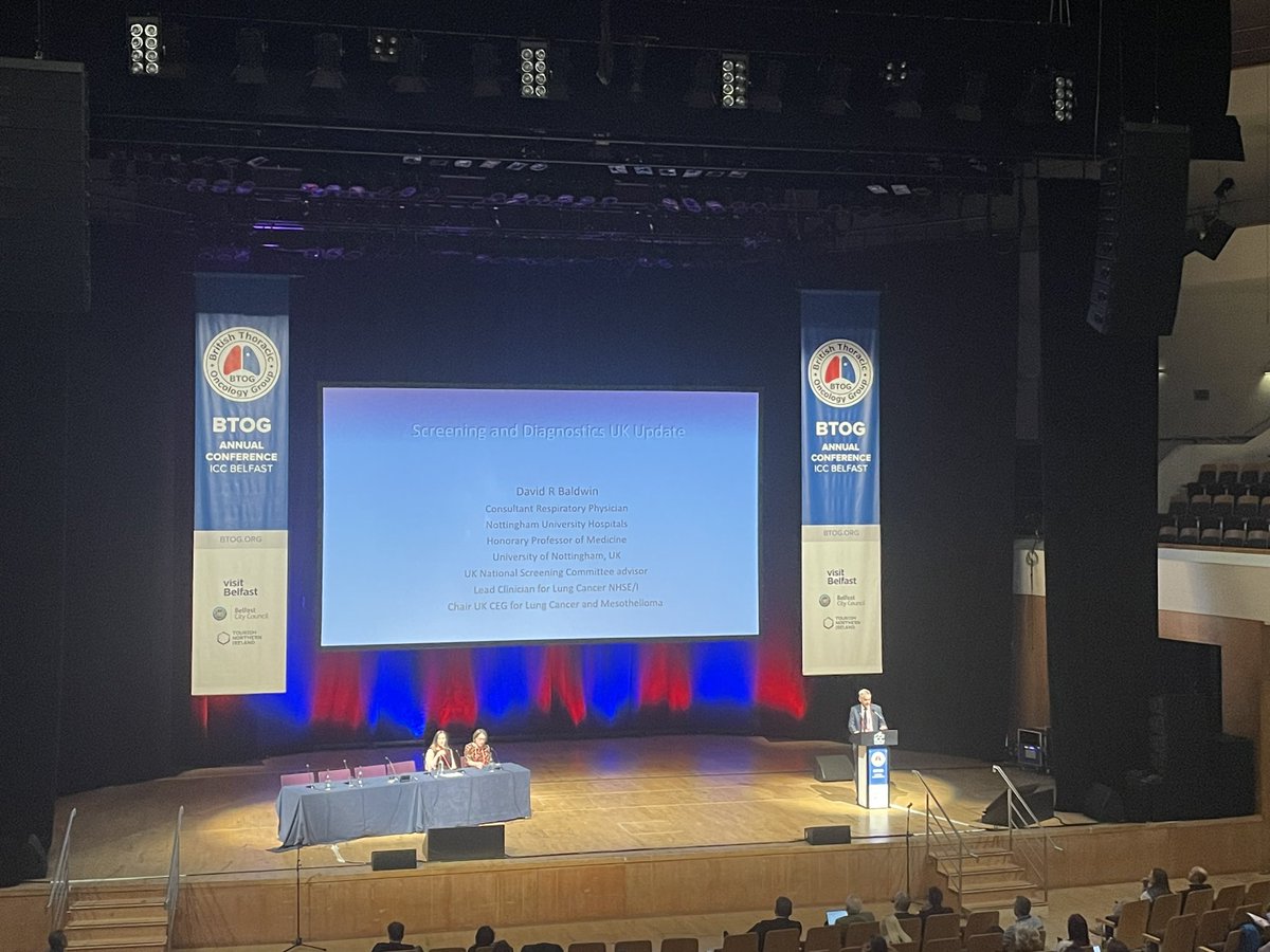 An inspiring start to the day @BTOGORG #BTOG24 hearing from @CallisterMat and @DRBLUNGS on screening, timely genomic testing, reducing health inequalities and importantly improving outcomes and reducing #lungcancer deaths @Roy_Castle_Lung