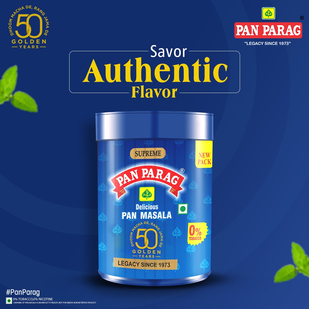 Elevate your moments with Pan Parag - the epitome of taste and tradition. Join us in savoring every moment, one flavorful chew at a time.

#panparag #panmasala #pan #swaad #mouthfreshner #packetofrefreshment #panmasalaflavour