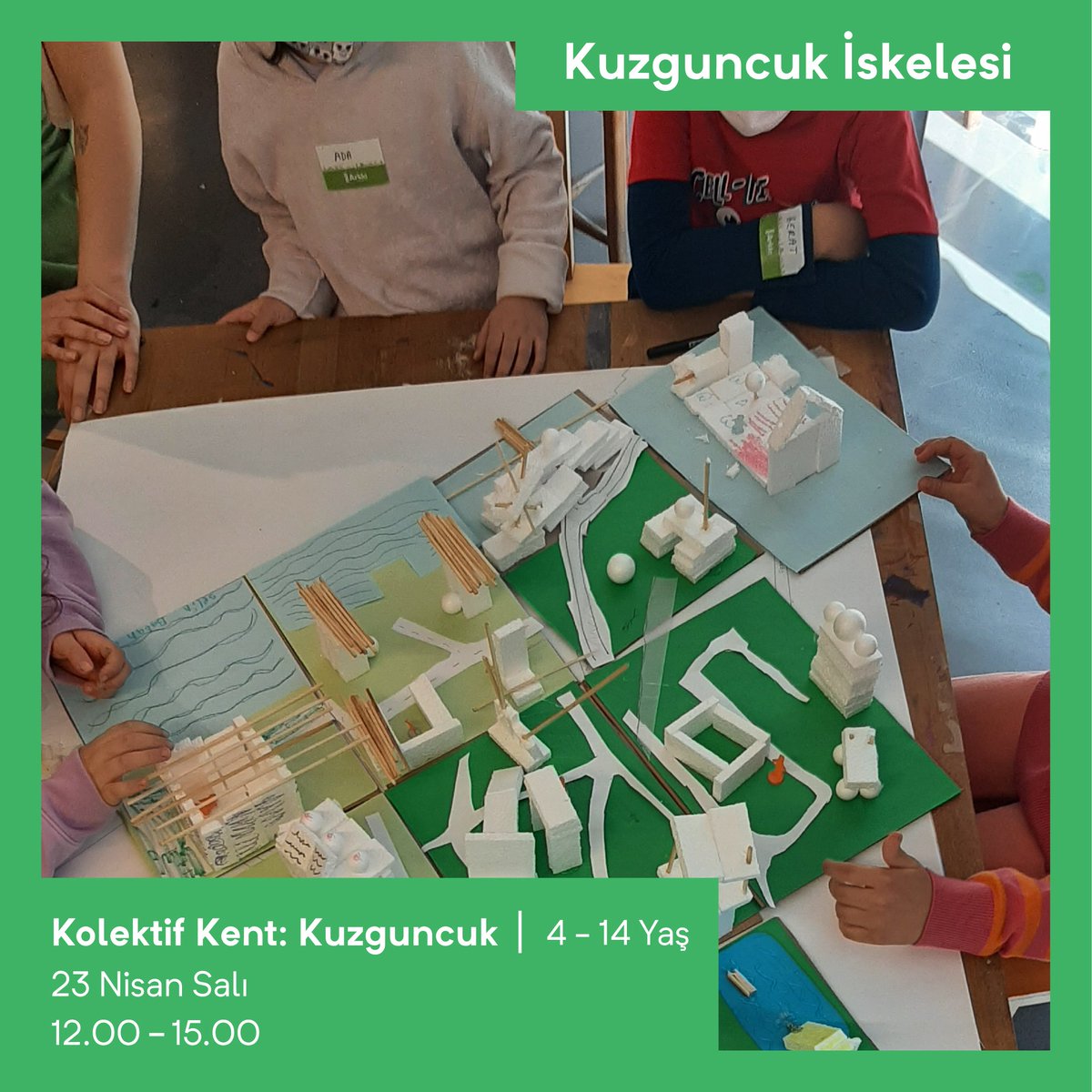 TurkiyeArkki's tweet photo. Arkki Türkiye olarak, 23 Nisan Ulusal Egemenlik ve Çocuk Bayramı’nda çocukları Kuzguncuk İskelesi’ne davet ediyoruz! 🎉

23 Nisan atölyelerine ücretsiz kayıt olmak için linki https://t.co/mm4HpuCWtL ziyaret edebilirsiniz. 
@ttasarimvakfi @yeninsanyayin https://t.co/73UMLk55tn