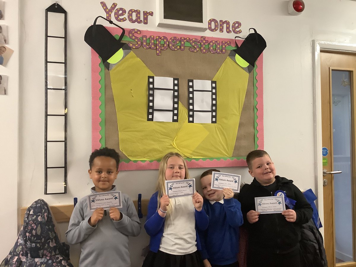 Well done to our year 1 Values winners! You are amazing role models to the rest of your class! @MattSPeet