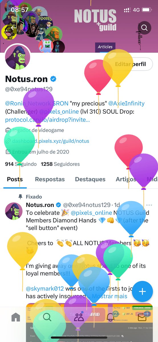 Today is my birthday 🎈

Will be giving a NOTUS guild shard randomly to someone that likes or retweets ♥️

Also wold love to have you as a follower in this such special day 🥹

🎈🎈🎈🎈🎈🎈🎈🎈🎈🎈🎈🎈