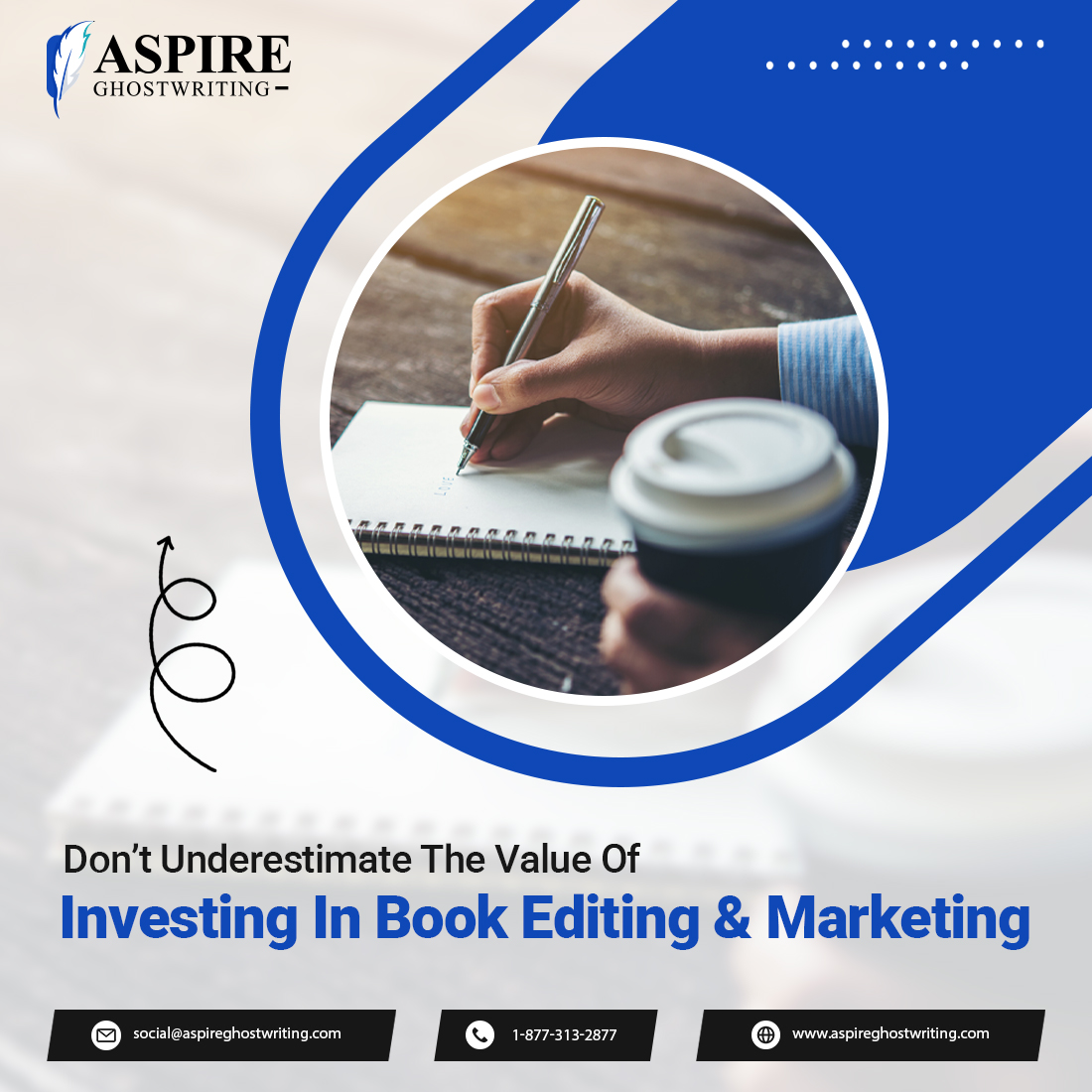 If you want to sell books, identify the time required for professional editing, proofreading, and marketing.

For further information, visit our website: aspireghostwriting.com

#aspireghostwriting #writingstyle #bookmarketing #bookpublishing #bookwriting #bookediting