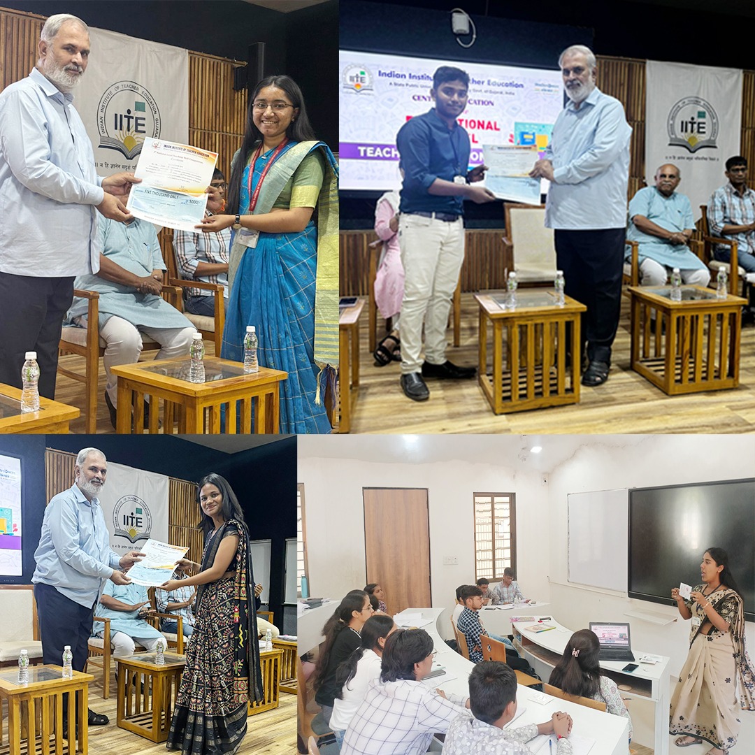 iitegandhinagar's tweet image. Indian Institute of Teacher Education organized 5th National Level Teaching skill competition. Teacher-Trainees from various institutes participated in preliminary and final rounds at IITE.All the winners were facilitated with certificates &amp;amp; cash prizes.#teachingskill #education