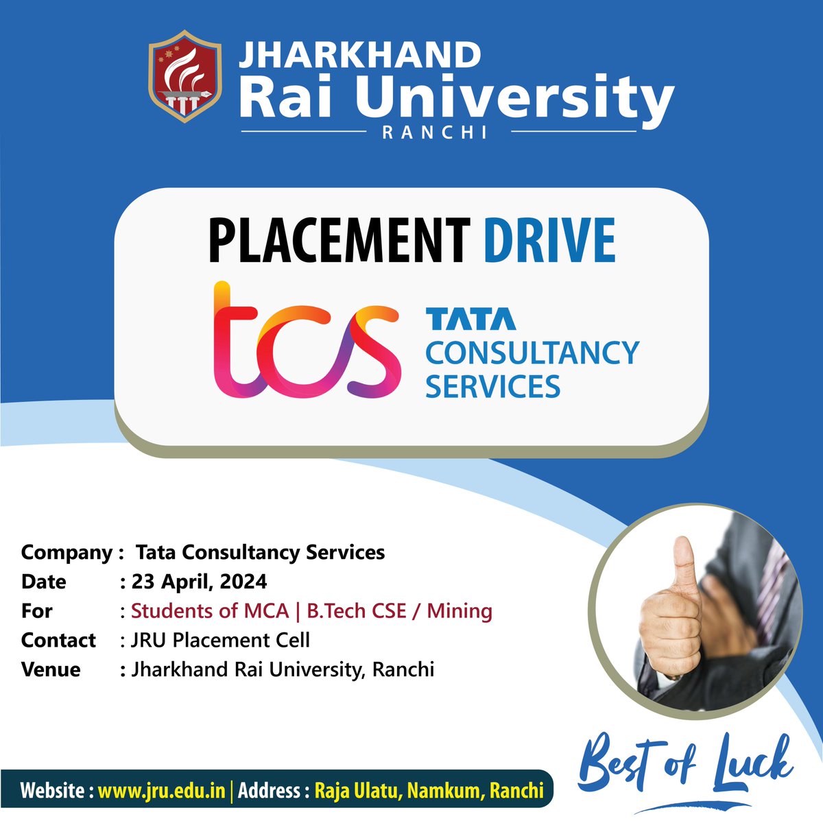 On Campus Placement Drive @TCS 
Best of Luck Students. May you all shine and succeed!
#Placementdrive #TataConsultancyServices
