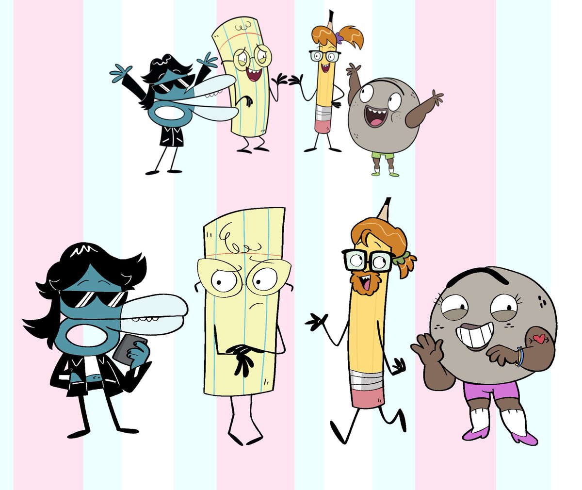 rock paper scissors but they all transitioned #rockpaperscissors #genderbent