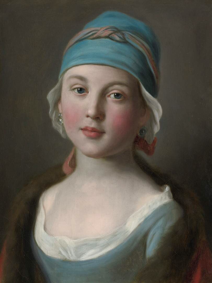 Pietro Antonio Rotari (1707 - 1762) Portrait of a Russian Girl, 1750s