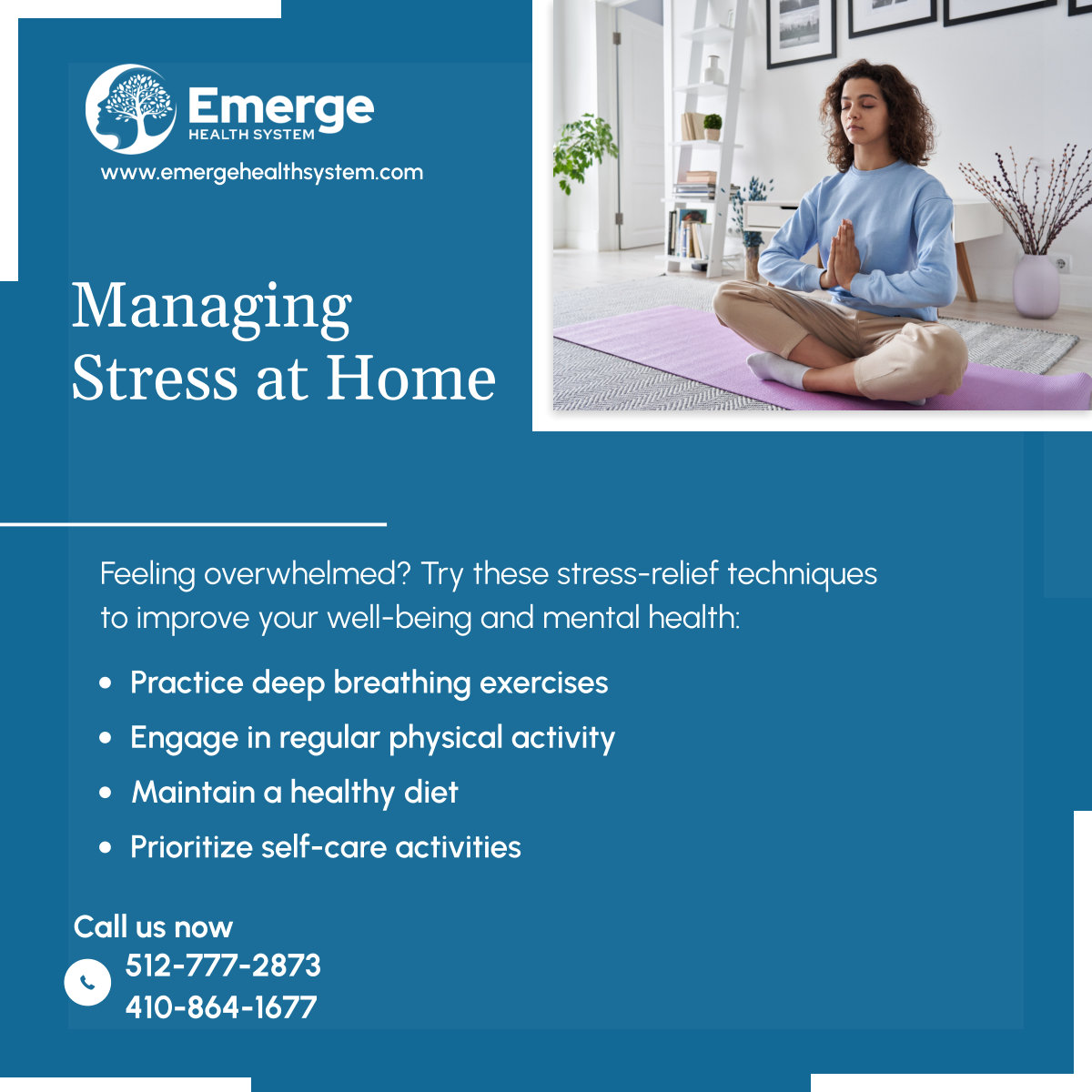 EmergeSystem's tweet photo. Take control of your stress levels with these simple tips. Your mental health matters!

#SanAntonioTX #PsychiatricCareAndConsultancyServices #StressRelief https://t.co/jPYz2FlsAw
