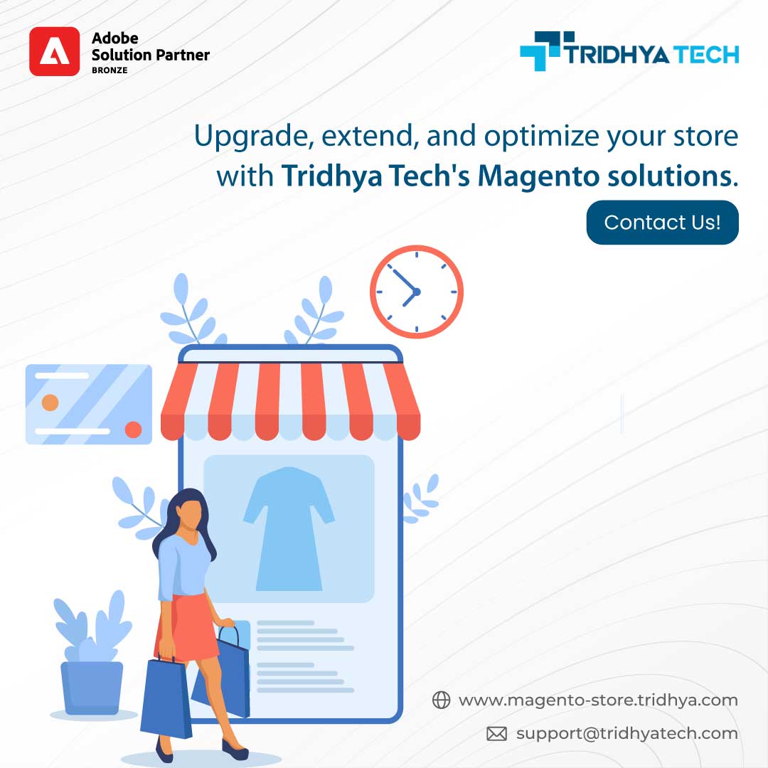 TridhyaT's tweet image. Elevate your online store with #TridhyaTech&apos;s cutting-edge #MagentoSolutions. Contact us today to maximize your e-commerce potential and take your business to the next level.
Visit Website: magento-store.tridhya.com

#MagentoDevelopment #MagentoCommerce  #EcommerceDevelopment
