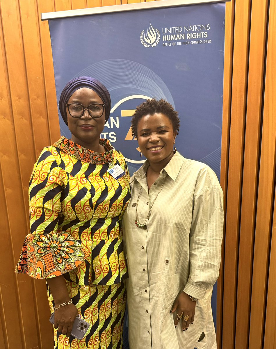 Great Gambian! Commissioner Janet Ramatoulie Sallah-Njie and Special Raportuer on the Rights of Women in África at @achpr_cadhp ✊🏾💜 Brilliant conversations at África regional consultation on #CEDAWGR40 on the equal and inclusive representation of women in decision-making systems