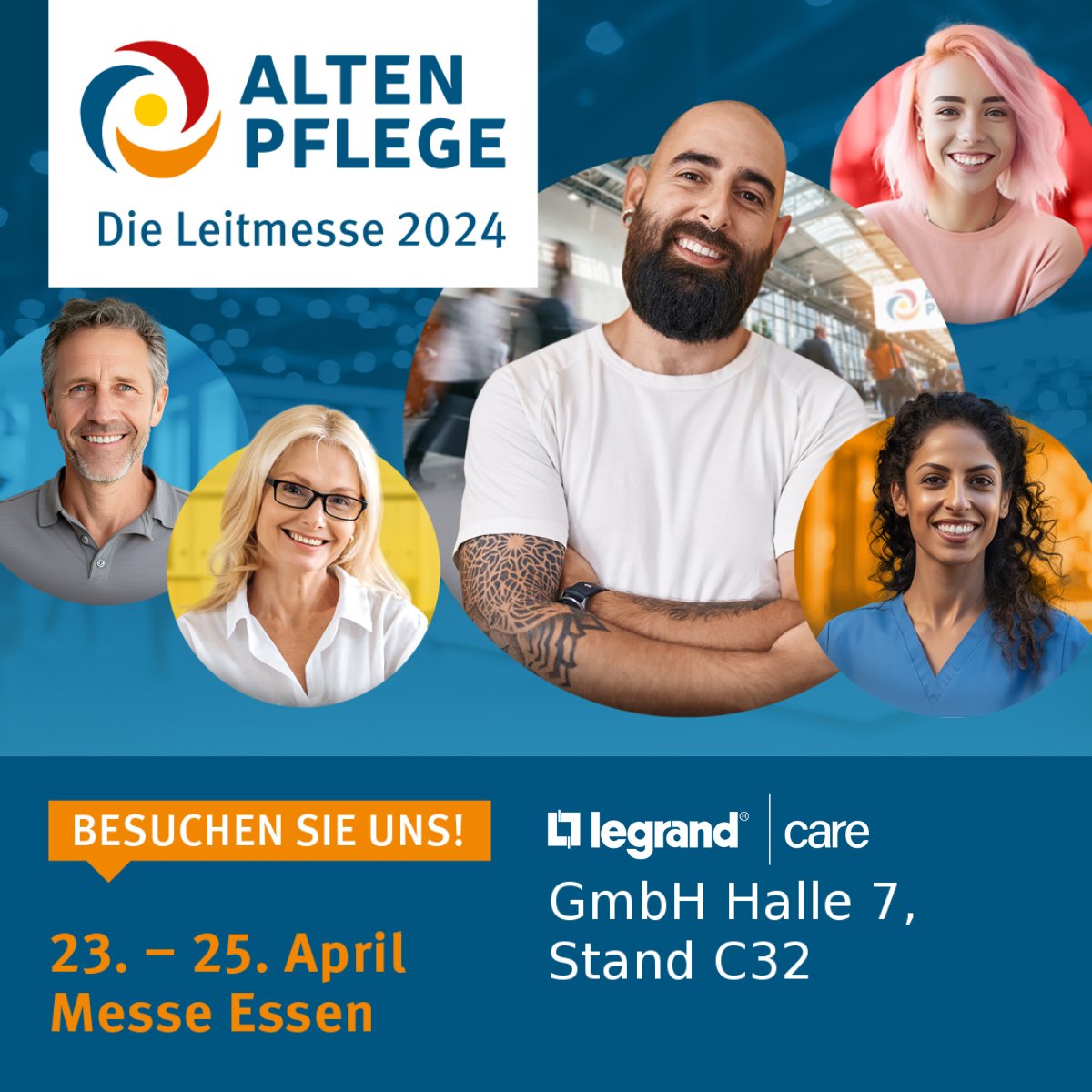 Auch dieses Jahr nehmen wir wieder an der Altenpflegemesse von 23. bis 25. April in der Messe Essen teil. Besuchen Sie Legrand Care in Halle 7, Stand C32. Wir freuen uns auf Sie!

lnkd.in/dAHJDcE
 
#altenpflege2024