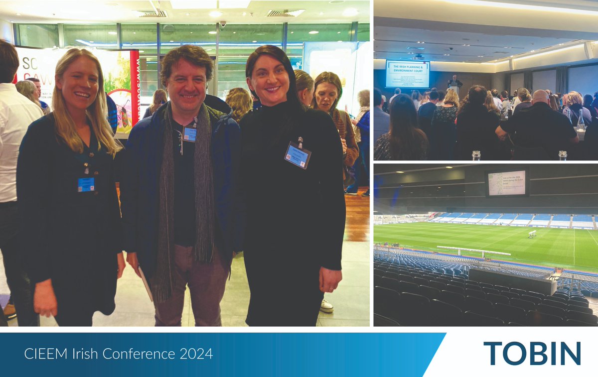 TOBINengineers's tweet photo. The @TOBIN1952 Ecology Team were delighted to attend the @CIEEMnet Conference 2024, which focussed on the practical impacts of environmental policy and legislation on Ireland’s ecology. 

It was also a pleasure to meet and network with so many other great ecologists! 

#teamTOBIN https://t.co/R73lhM6zbj