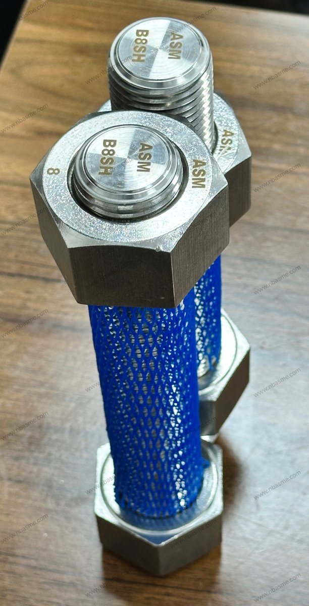 nbasmefastener's tweet image. B8SH is the correct marking for B8 class 2 in the ASTM A193 standard. 
Look at our ASTM A193 Gr.B8 class2 threaded rod with 2pcs A194 Gr.8 nuts set.
#fasteners #threadedrod #threadedbar #studbolt #hexnut #oilandgas #B8class2 #ASTM #stainlesssteelfasteners