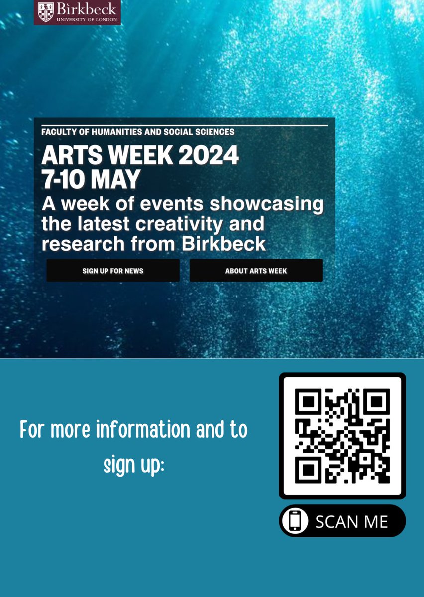 For quick access to our Arts Week events, use the qr code below: