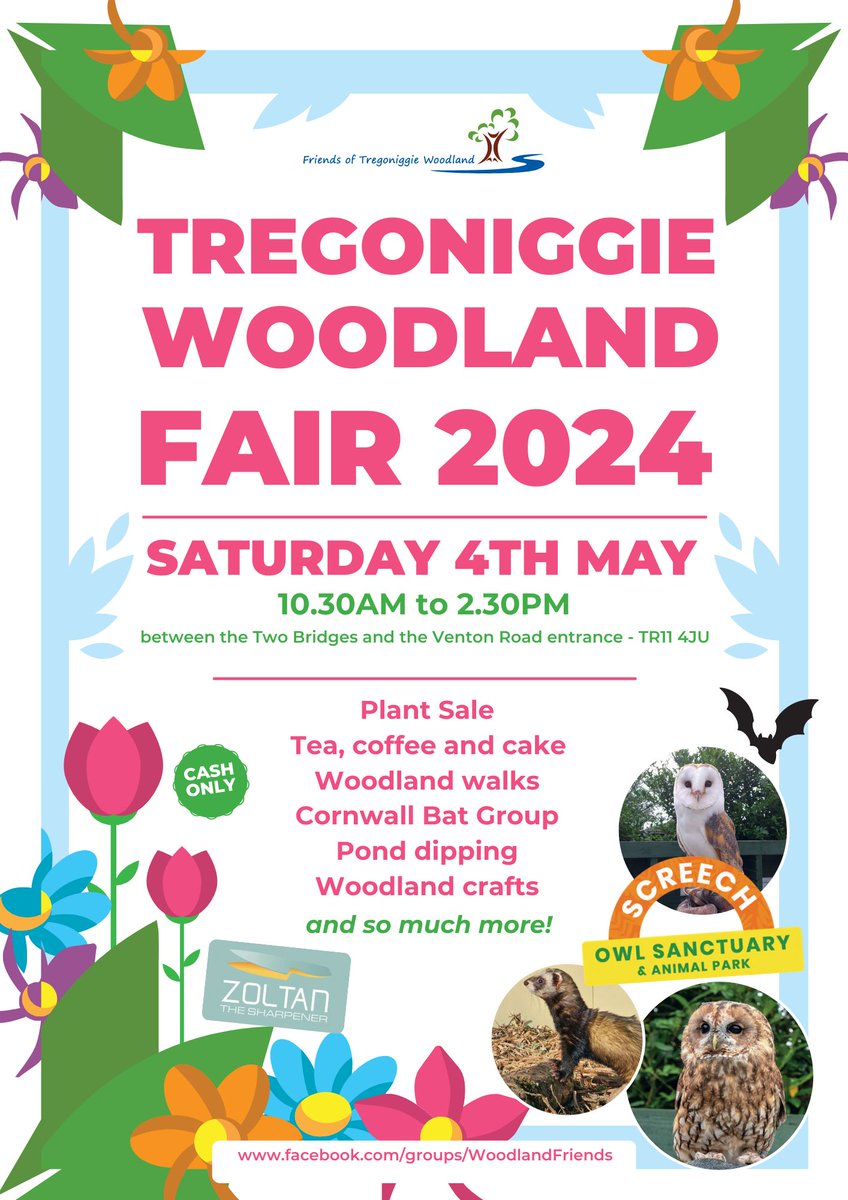 In the Falmouth area? Friends of Tregoniggie Woodland are hosting their woodland fair on Saturday 4th May - come down for cakes, plant sale, ponding dipping, woodland craft, and much more! 🌳