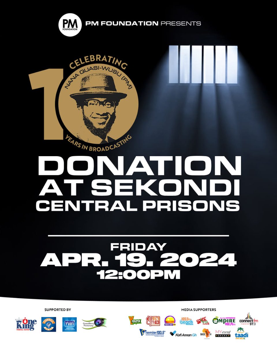 Day 1 ♥️

"Donation At Sekondi Central Prisons"

<a href="/PM__Foundation/">Service To Humanity ❤</a>: Service To Humanity🙏🏿

#10yearsInBroadcasting #UrbanRadioBeast #TheFinest  #Mastercommunicator #MadeByGod #UpnessStill #Blaklaaa 💥💥💥💥💥💥💥