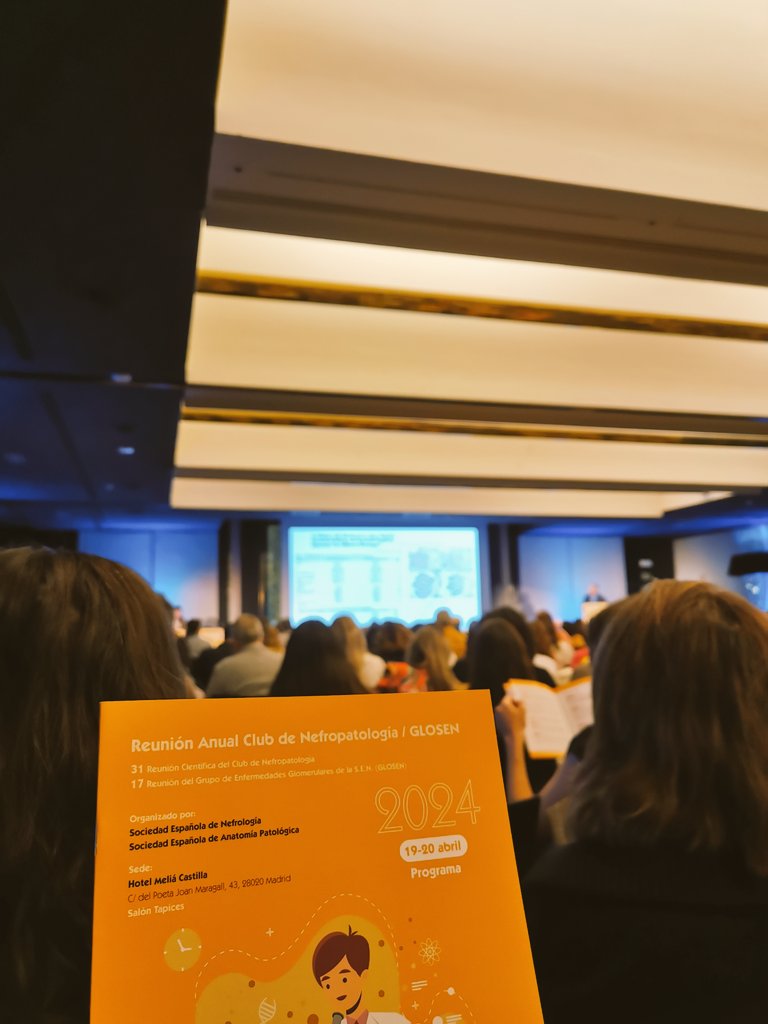 DrBarbaTeba's tweet photo. ¡Ya estamos aquí! Estoy disfrutando como una enana... Y ahora a aprender la nueva clasificación de GN membranosas
#GLOSEN2024 https://t.co/SAUEknf9ig