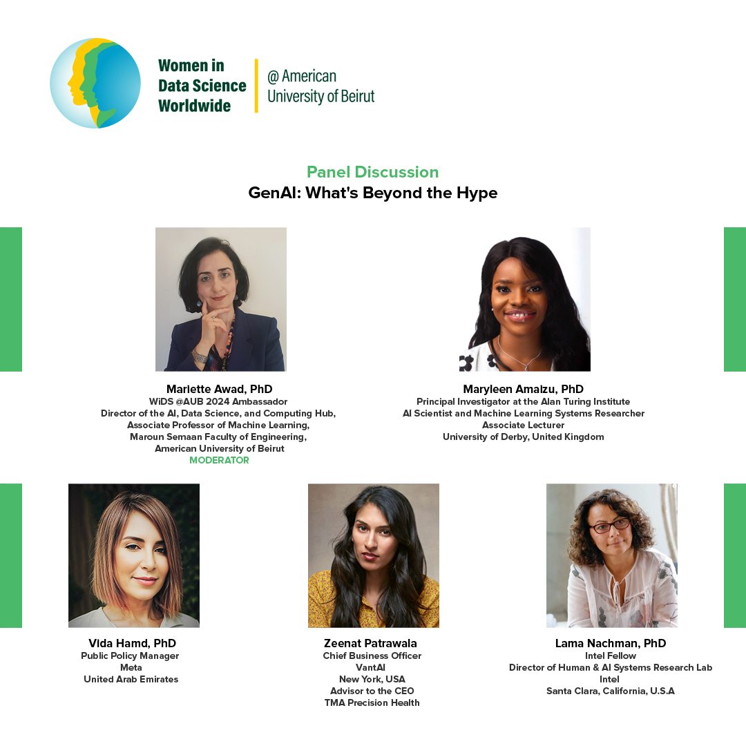 Artificial intelligence has made its way into the public sphere, becoming an integral part of our daily lives. But what about Generative AI? Join us at WiDS @ AUB 2024 for a captivating panel discussion. Register for free here: bit.ly/3Pw7U3I
#WiDSAtAUB #WiDS2024