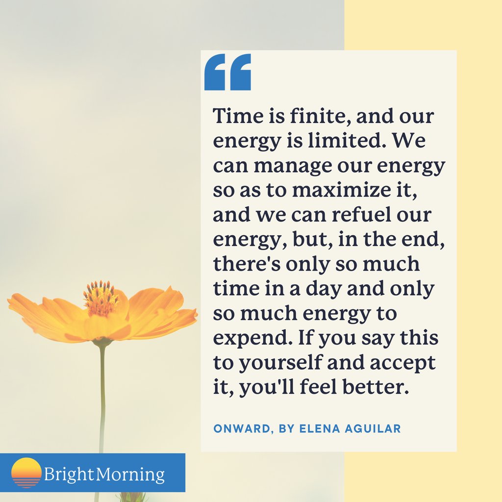 💙 if you can think of one thing you can drop from your schedule today to maximize where you spend your energy