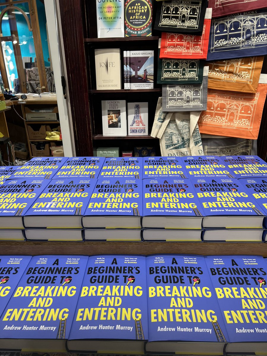 Here’s @andrewhunterm launching his new book, A BEGINNER’S GUIDE TO BREAKING AND ENTERING, out next week. He had me at “crime caper / satire on the London property market”.