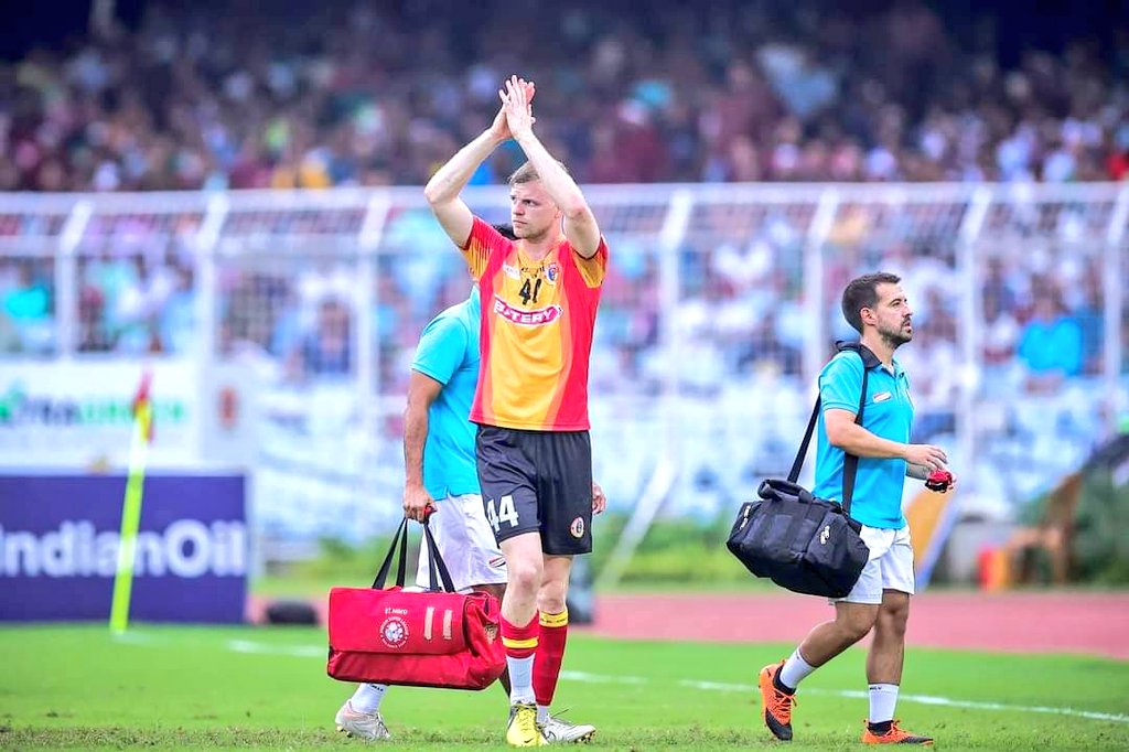 #UPDATE | #EastBengalFC management is reluctant over 🇦🇺Jordan Elsey. The Australian defender yet to make full recovery and attain match fitness and is likely not be retained for the upcoming season. #ISL #Indianfootball #EBFC #TransferUpdates #JoyEastBengal