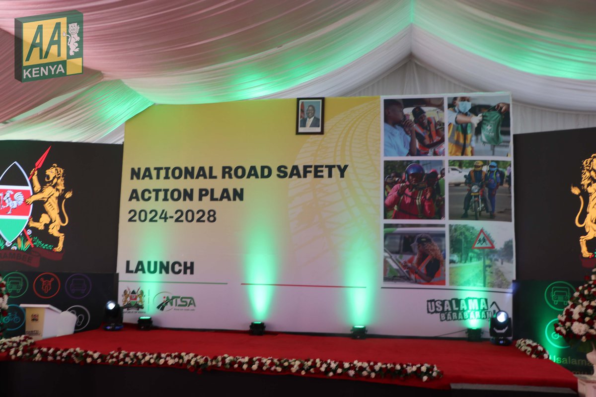 NTSA launches the National Road Safety Action Plan 2024-2028. Read more: aakenyaautonews.co.ke/ntsa-launches-… #AAKenyacares #InspiringMobility