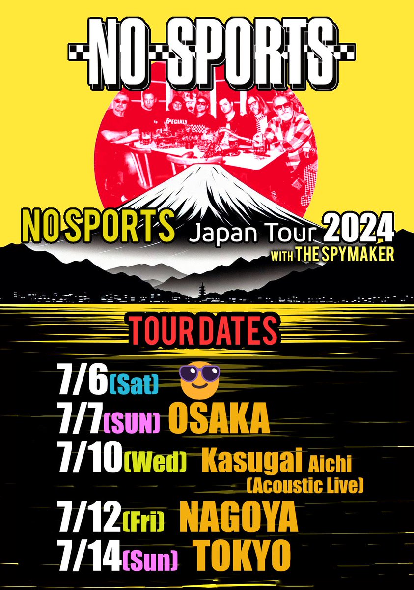 thespymaker's tweet photo. ノースポーツジャパンツアーが決定しました!!
7月6日は後日発表!
大阪はキングコブラにて!
春日井は勝川駅から徒歩5分のピアノバーHIDEAWAYにて今回唯一のアコースティックライブ!
名古屋は上前津Zionにて!
東京は後日発表!
詳細は随時アップしますのでお待ちください😎
#ska
#neoska https://t.co/Fx6VXVJXep