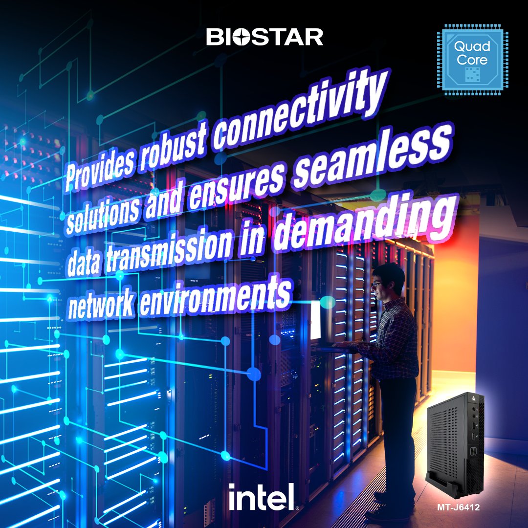 BIOSTAR_Global's tweet photo. Whether you're managing a business, network communication devices, or complex industrial applications, the MT-J6412 ensures robust and reliable connectivity.🔗

Know more:
https://t.co/OxX7j3TiPq

#BIOSTAR #intel #applicationsystem https://t.co/kJLHR79ko7