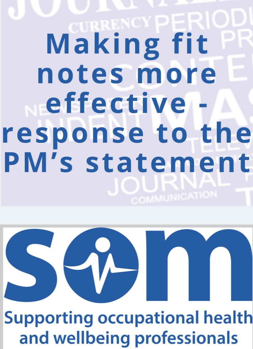 SOMCEO (@somceo) on Twitter photo See our response to the fit note statement today <a href="/Number10press/">No.10 Press Office</a> <a href="/RishiSunak/">Rishi Sunak</a> <a href="/MelJStride/">Mel Stride</a> <a href="/DWPgovuk/">Department for Work and Pensions</a>
See:
som.org.uk/making-fit-not… See our response to the fit note statement today <a href="/Number10press/">No.10 Press Office</a> <a href="/RishiSunak/">Rishi Sunak</a> <a href="/MelJStride/">Mel Stride</a> <a href="/DWPgovuk/">Department for Work and Pensions</a>
See:
som.org.uk/making-fit-not…