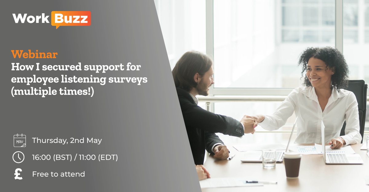 Join our upcoming #webinar and be empowered to find and implement the right employee listening platform that benefits your entire organisation.

Register now: hubs.la/Q02tb9vg0 #employeeengagement #employeelistening #HR