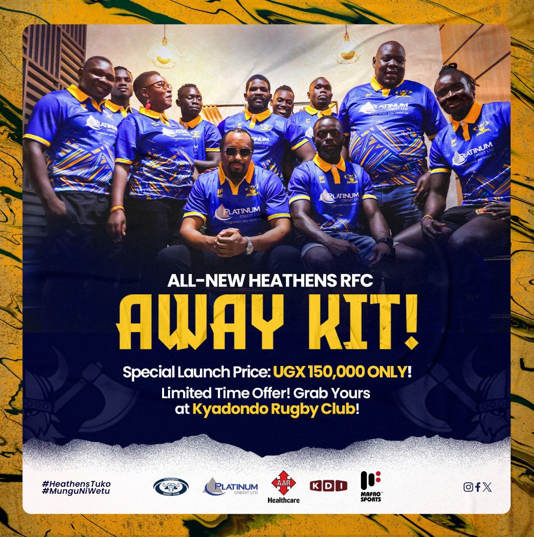 The new away kit has finally arrived and is now available for purchase. Don't miss out on the chance to get your hands on it!
#KyadondoIsHome
##UnMatchedInGold