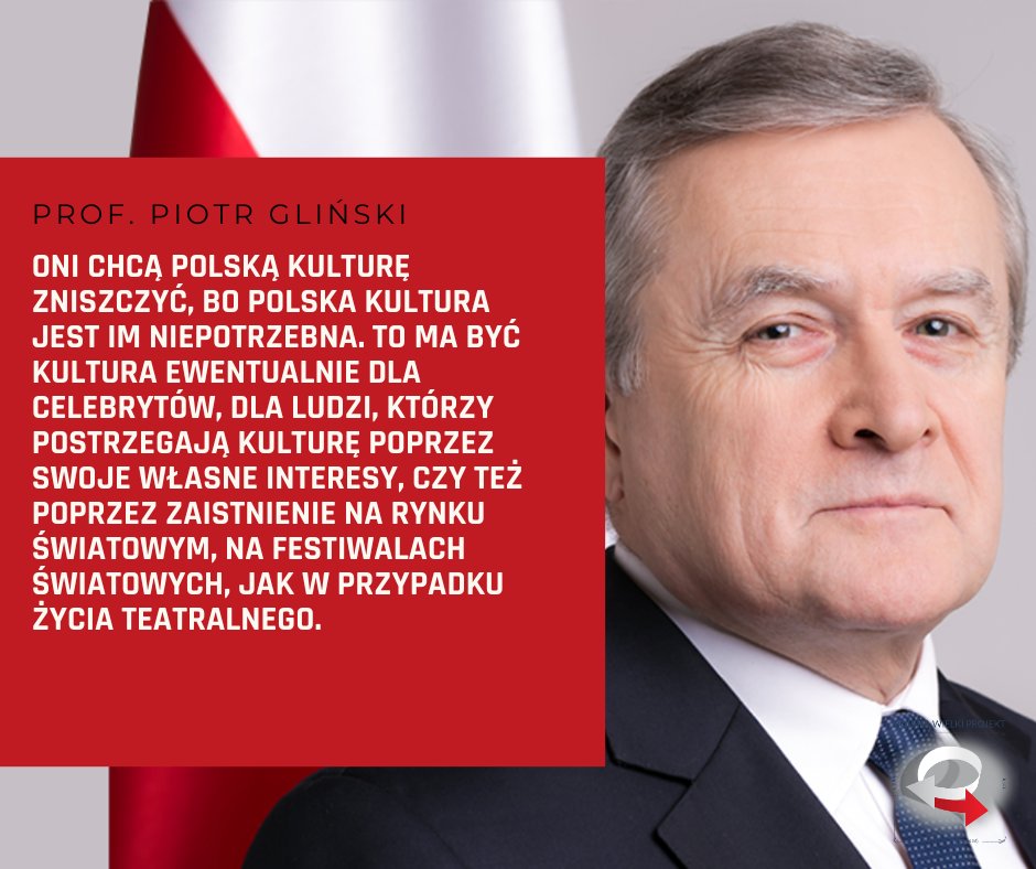 ocenił prof. PiS Piotr Gliński, komentując w rozmowie z Telewizją wPolsce czystki przeprowadzane przez ministra Bartłomieja Sienkiewicza w instytucjach kultury. #PWP #Polska #WielkiProjekt