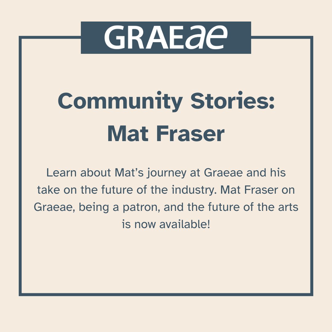 Here at Graeae, we are lucky to have an incredible team of patrons & ambassadors supporting our work. Recently, Mat Fraser (@mat_fraser) wrote about his experience at Graeae over the years, and how he went from performer to patron. Check it out: graeae.org/resource/mat-f…