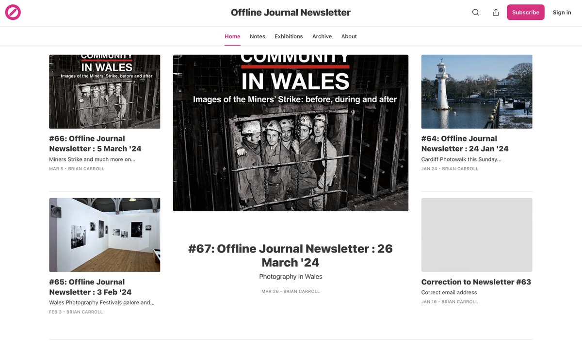 A full listing of all photography exhibitions and events happening around Wales is available on the @offlinejournal monthly Newsletter (free to subscribe) offlinejournal.substack.com/p/exhibitions *New* issue #012 of the printed Offline Journal coming late April Offline.wales
