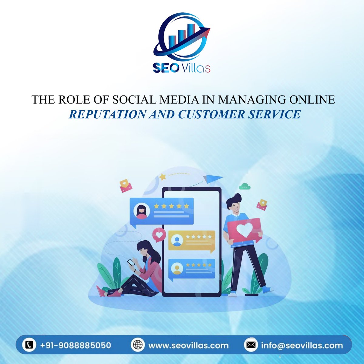 Social media = your reputation lifeline! 🗣️ Monitor comments, respond quickly, and show customers you care. It's the key to positive reviews & a strong brand image. seovillas.com/services/faceb… #onlinereputation #customerservice #socialmediamarketing #brandbuilding